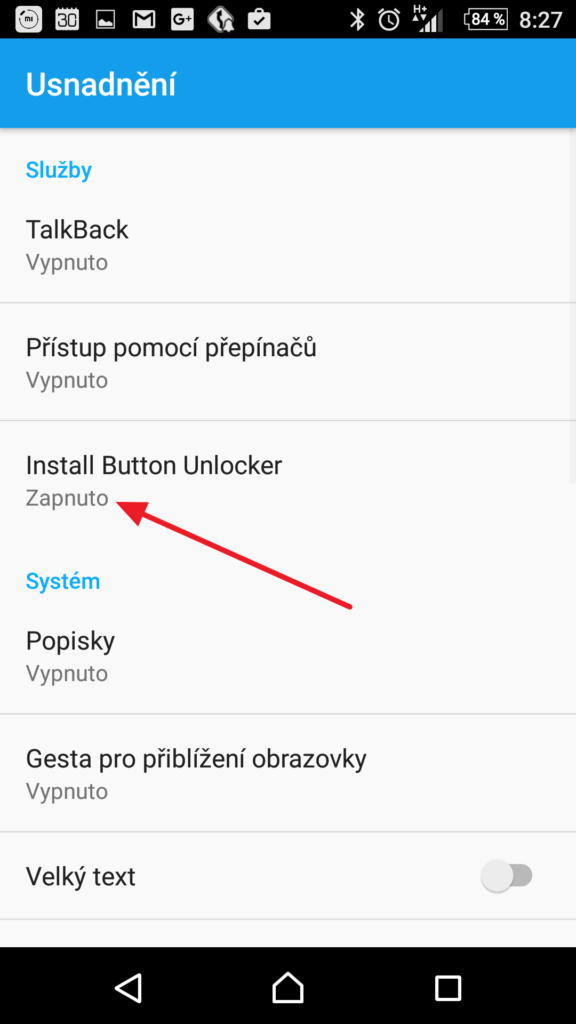 Usnadnění máme povolené