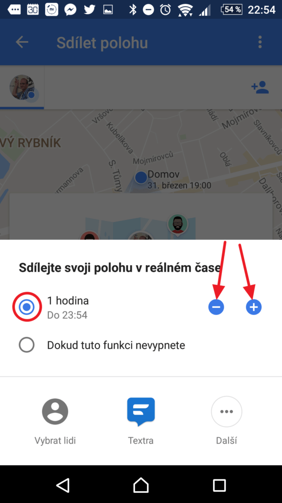 Omezení času sdílení
