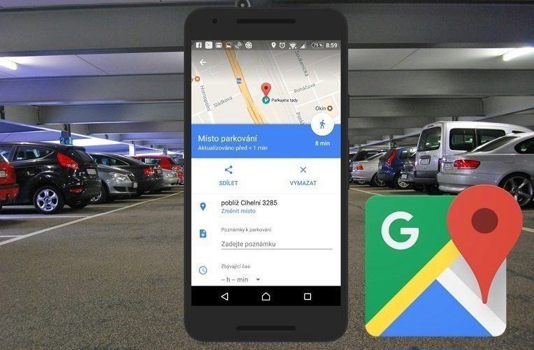 mapy google 9 49 ulozi misto kde jste zaparkovali