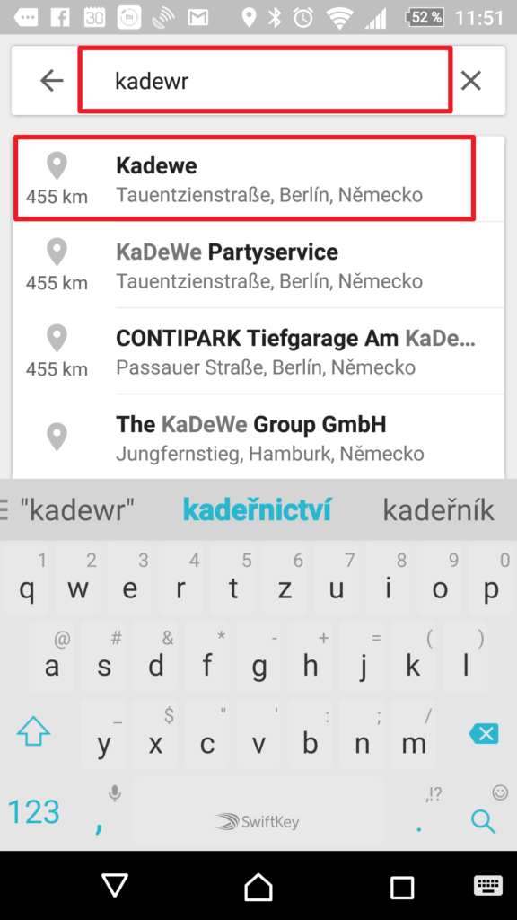 Vyhledejte budovu