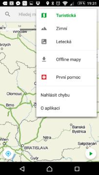 Mapy.cz Kontextová nabídka