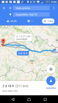 Mapy Google Navigace pro pěší