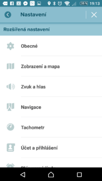 Waze - GPS, Mapy & Doprava Možnosti nastavení