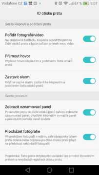 Honor 6X otisk prstu