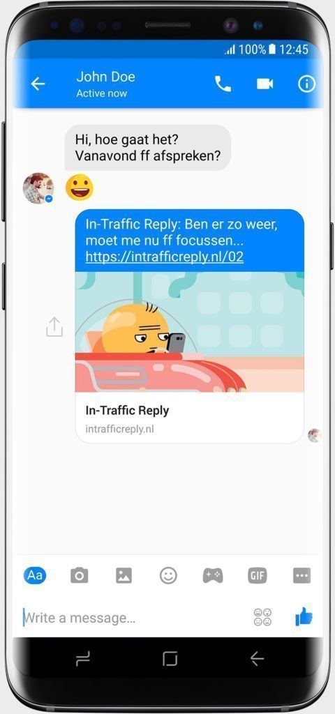 In traffic reply samsung 3