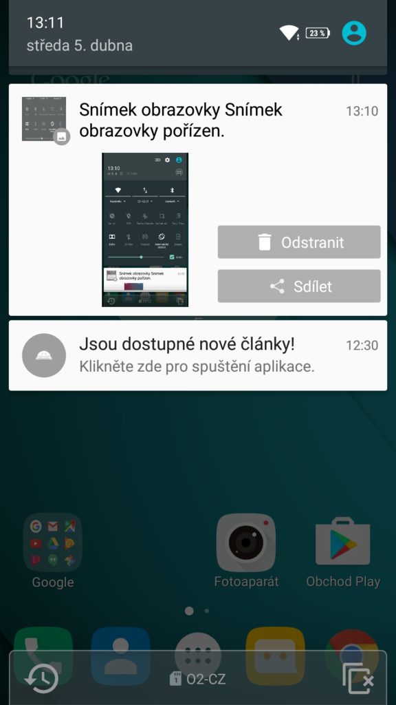 Lenovo K6 Power system notifikacni lista 22