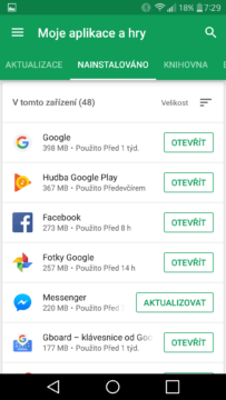 Moje aplikace Google Play (3)