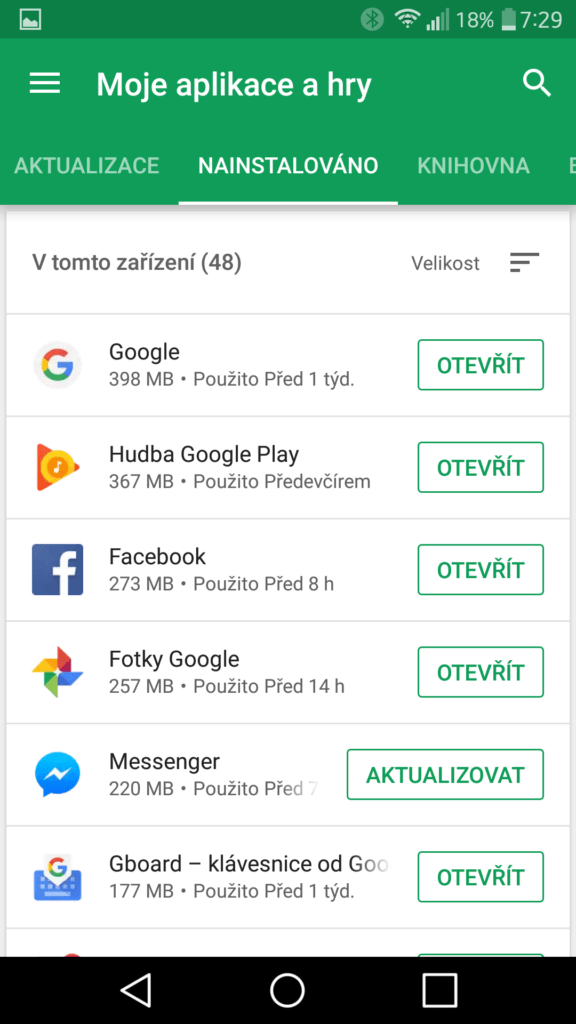 Moje aplikace Google Play 3