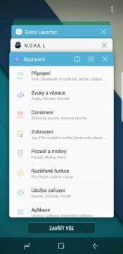 Recenze Samsung Galaxy S8 systém multitasking