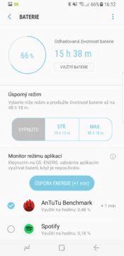 Samsung Galaxy S8 parametry recenze systém baterie nastavení výdrž