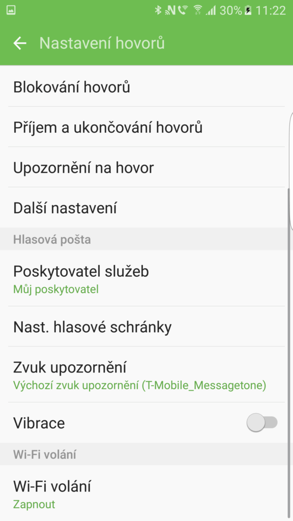 T Mobile Wi Fi volání VoWiFi 2
