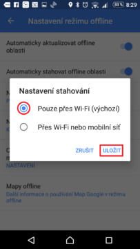 Stahování pouze přes Wi-Fi