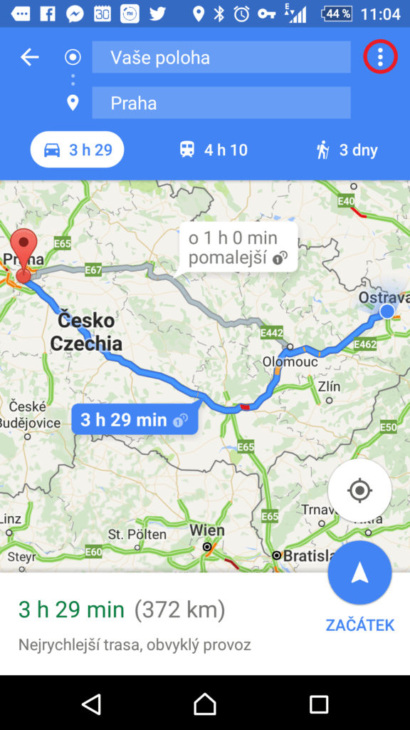 Tlačítko kontextové nabídky