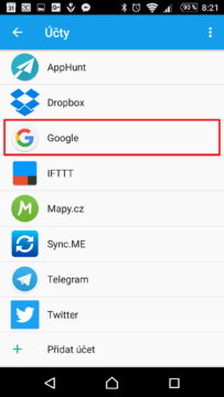 Účet Google