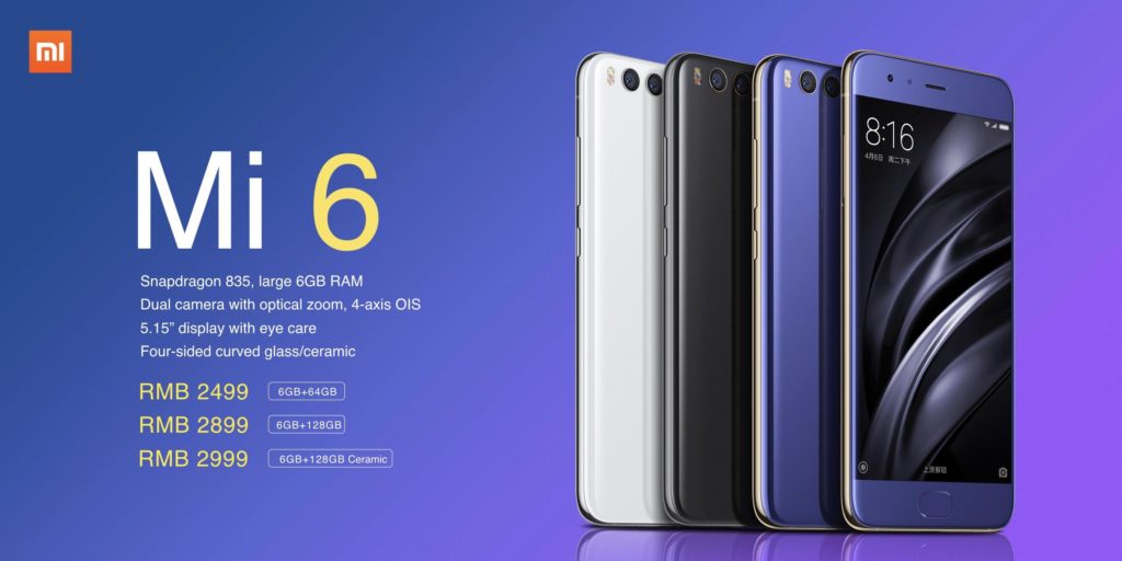 xiaomi mi6 cena