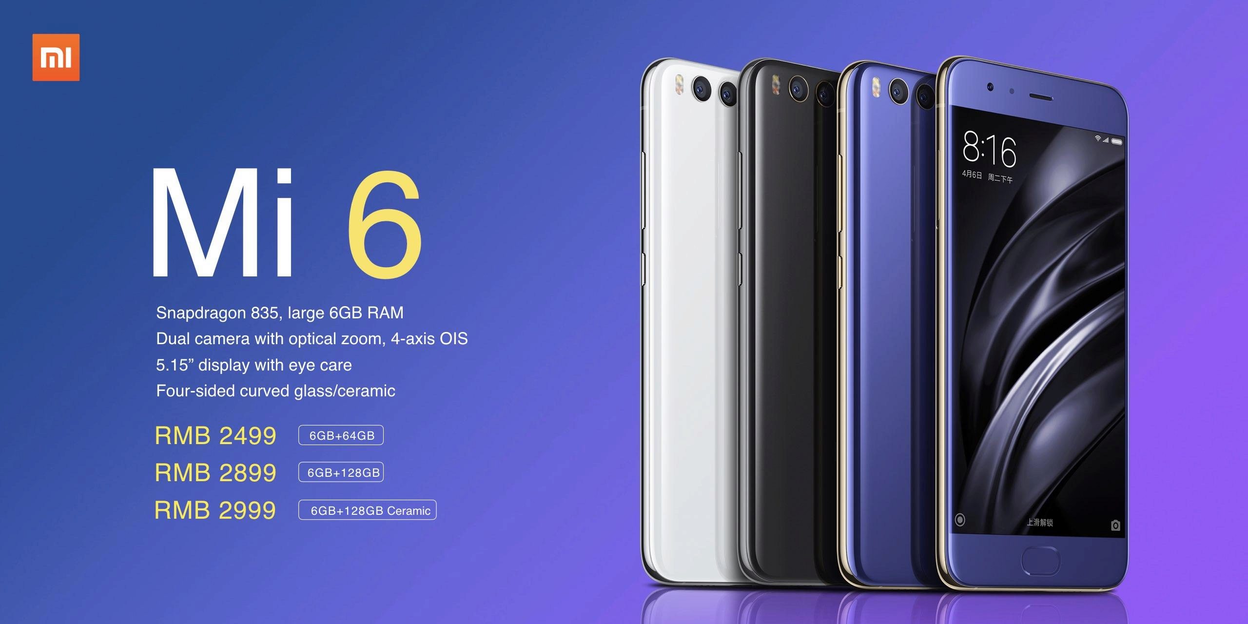 Xiaomi Mi6 oficiálně: Vypadá jako Honor, je výkonnější než 