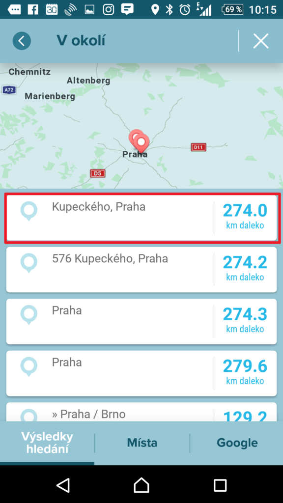 Vyberte místo