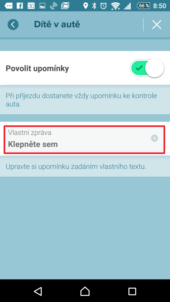 Zadejte text oznámení