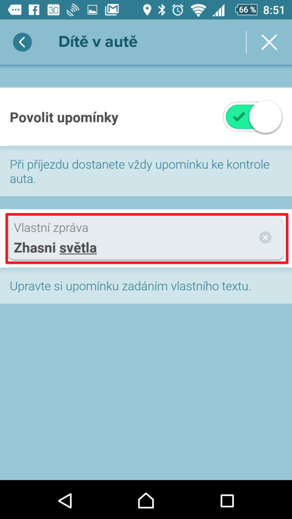 Zadejte text oznámení