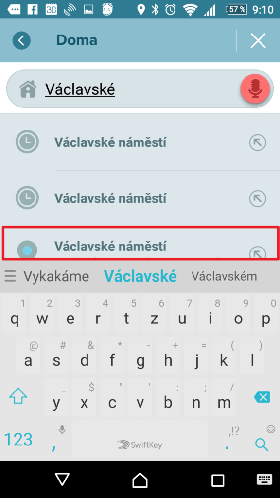 Zadejte adresu a vyhledejte ji