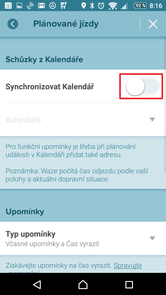 Synchronizovat Kalendář