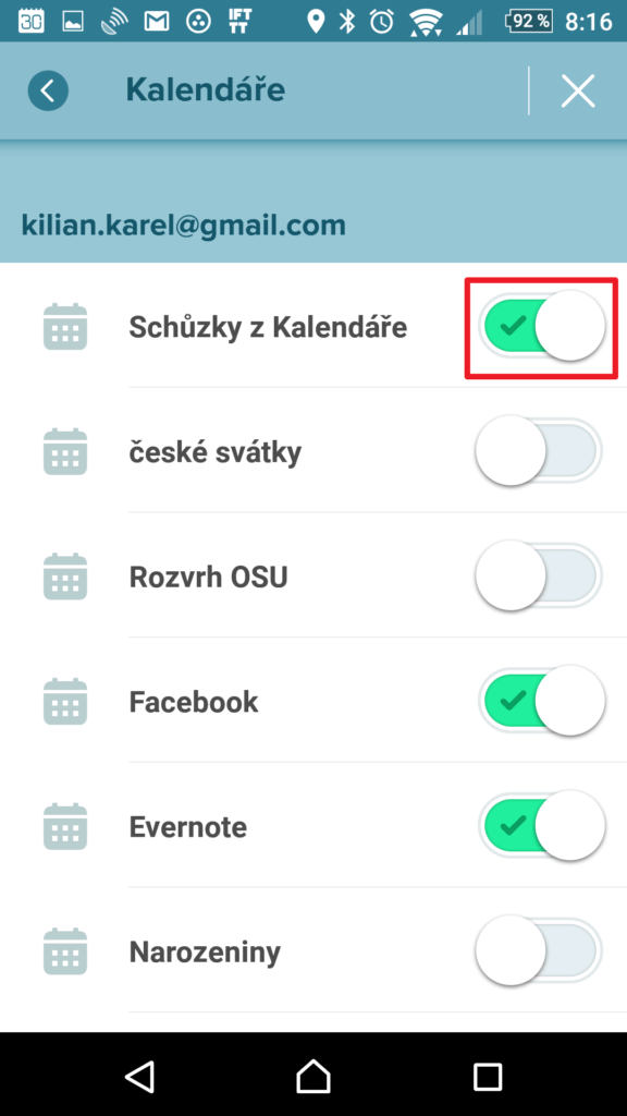 Výběr použitých kalendářů