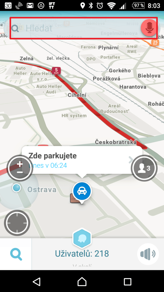 Klepněte do pole pro vyhledávání