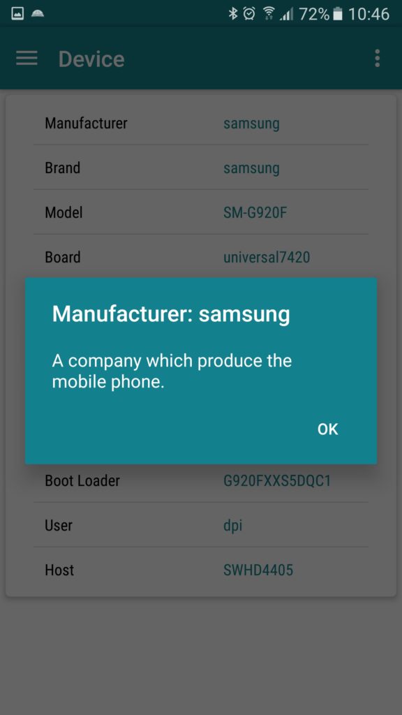 Aplikace My Device prostredi 2