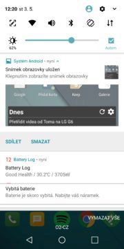 LG G6 system notifikacni lista 1