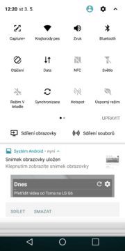 LG G6 system notifikacni lista 2