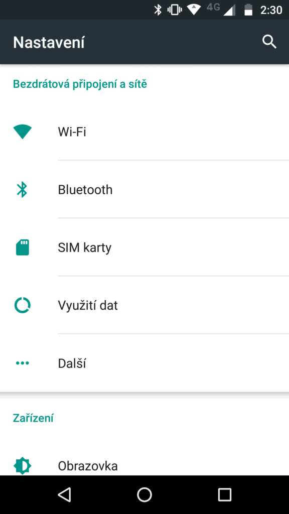 Lenovo Moto M nastavení