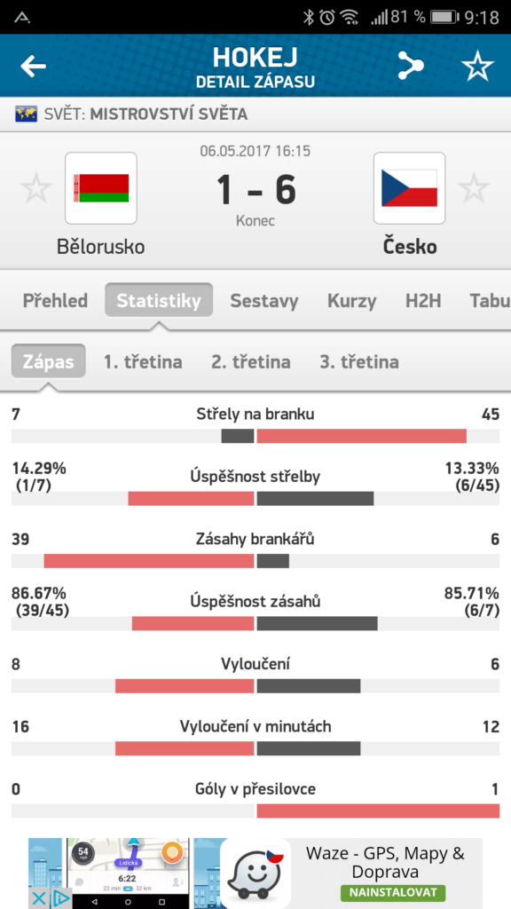 Livesport statistiky 1