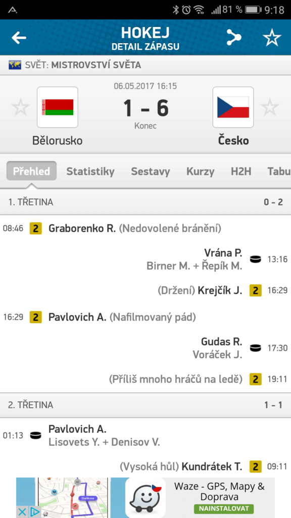 Livesport statistiky 3