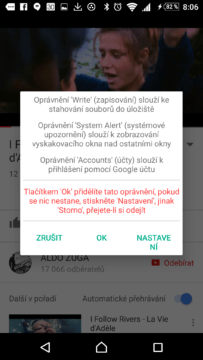 Požadavek na udělení oprávnění