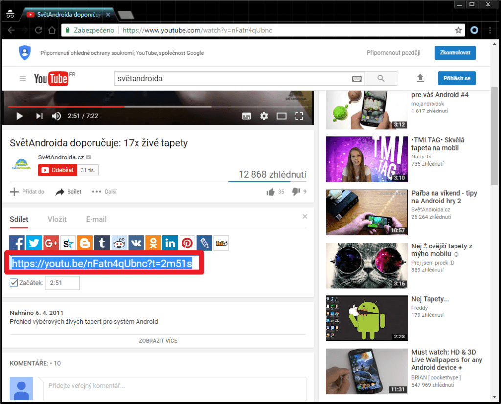 Odkaz na video