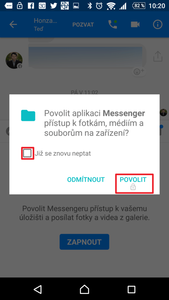 Povolení přístupu k úložišti