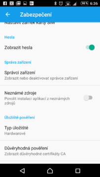 Povolení neznámých zdrojů pro instalaci