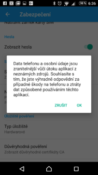 Chcete povolit instalaci aplikací z neznámých zdrojů?