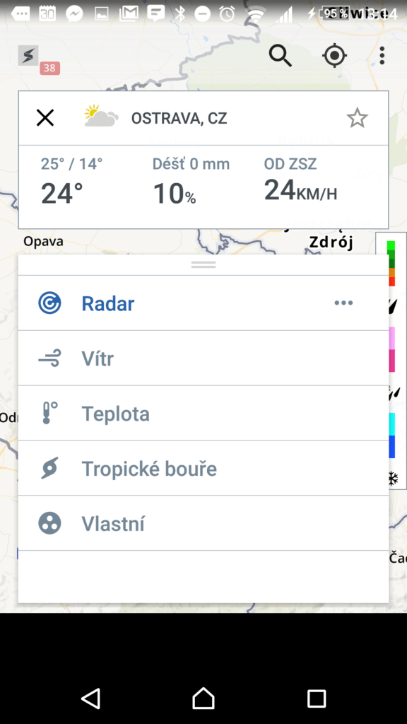 Výběr vrstev