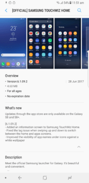 aktualizace touchwiz home