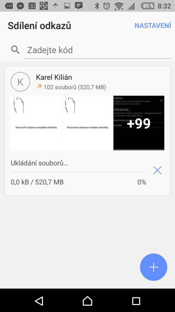 Probíhající nahrávání