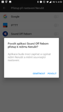 Přístup k režimu Nerušit