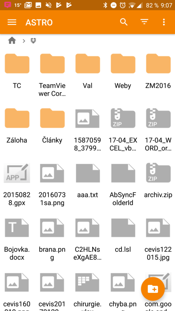 Soubory v Dropboxu