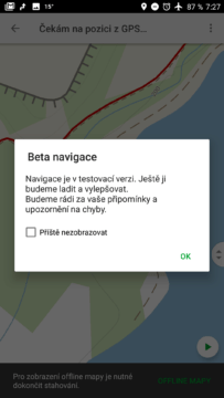 Navigace je v beta verzi