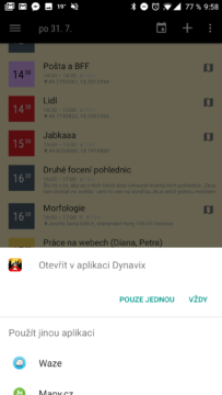 Navigace na událost v kalendáři