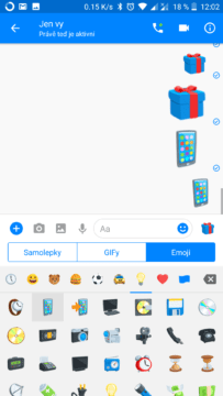 facebook messenger skryte funkce smajlik