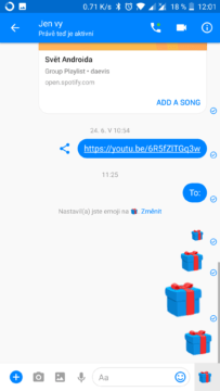 facebook messenger skryte funkce emoji