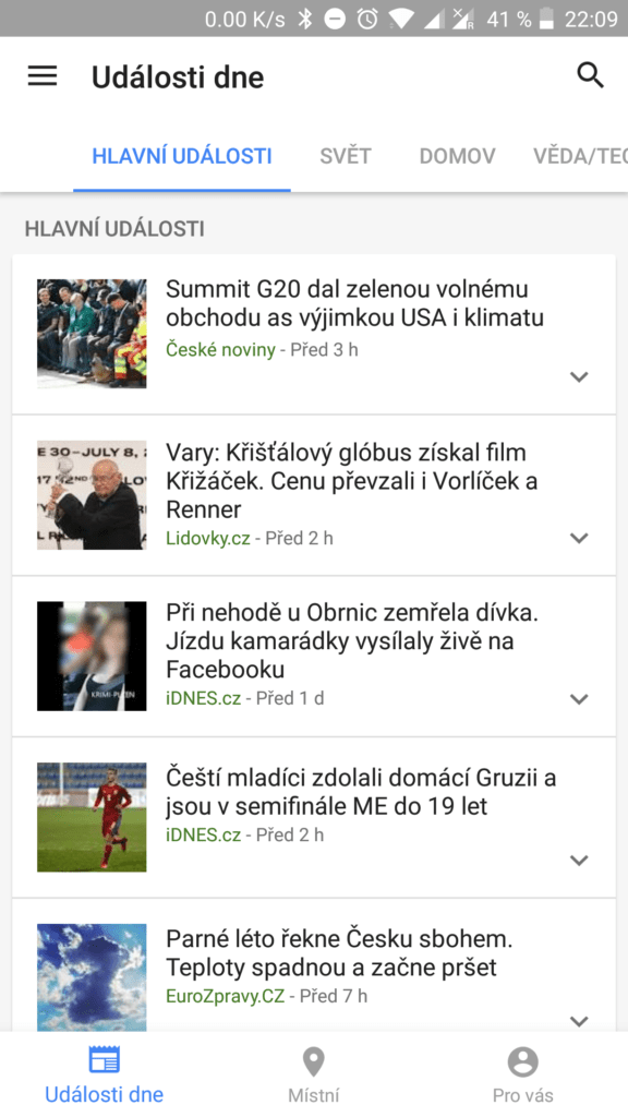 Google Zprávy 3
