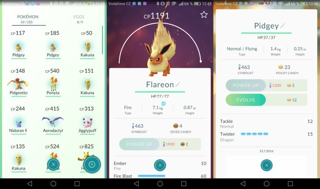 Kompletní návod Pokémon Go - Pokémoni