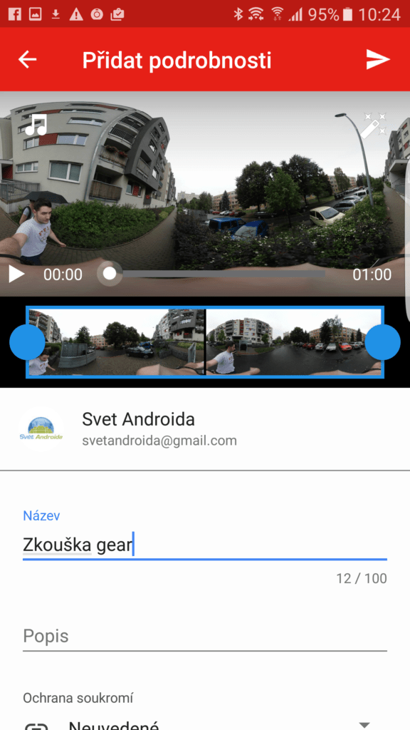 Samsung Gear 360 aplikace gear 6